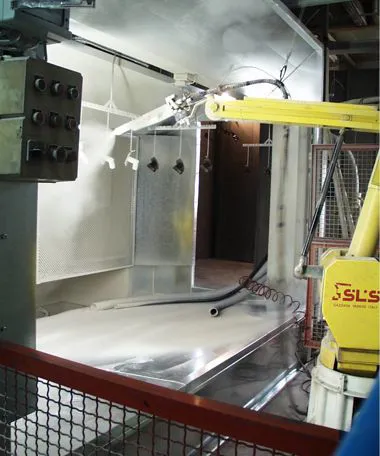 Cabine di verniciatura manuali o automatiche per vernici in polvere